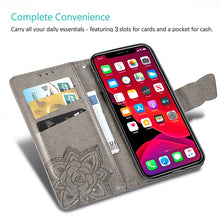 Load image into Gallery viewer, Butterfly Love Flowers Embossing Horizontal Flip Leather Case For  iPhone XI（2019）with Holder &amp; Card Slots &amp; Wallet &amp; Lanyard, For iPhone 11 Pro