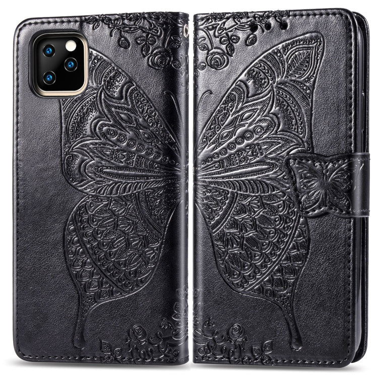 Butterfly Love Flowers Embossing Horizontal Flip Leather Case For  iPhone XI（2019）with Holder & Card Slots & Wallet & Lanyard, For iPhone 11 Pro