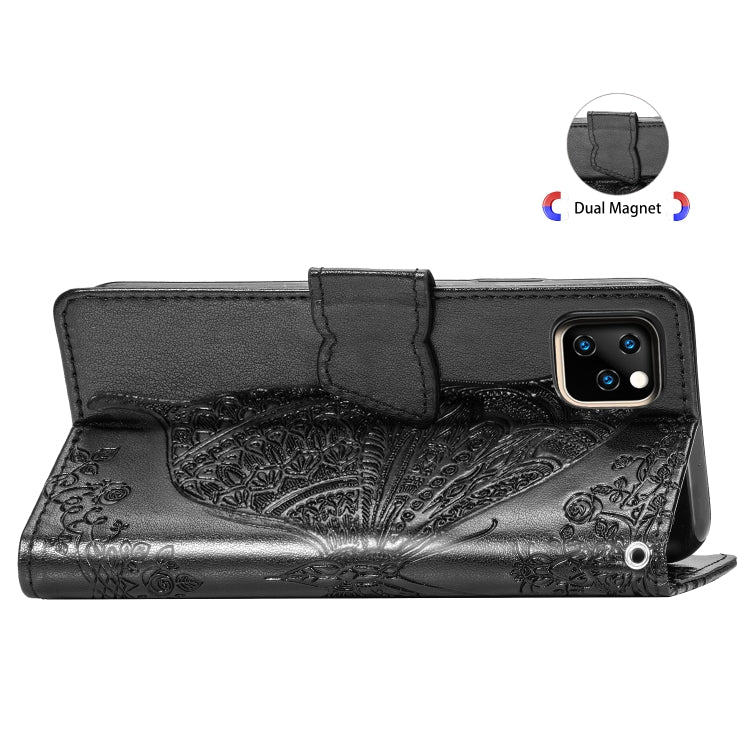 Butterfly Love Flowers Embossing Horizontal Flip Leather Case For  iPhone XI（2019）with Holder & Card Slots & Wallet & Lanyard, For iPhone 11 Pro