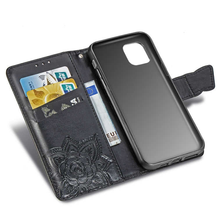 Butterfly Love Flowers Embossing Horizontal Flip Leather Case For  iPhone XI（2019）with Holder & Card Slots & Wallet & Lanyard, For iPhone 11 Pro