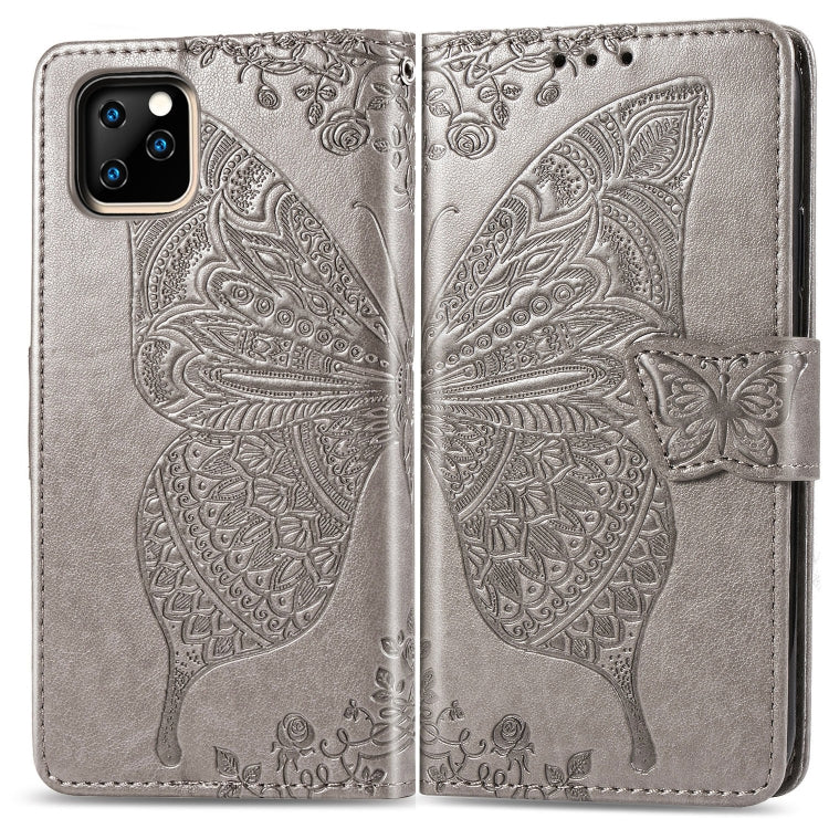 Butterfly Love Flowers Embossing Horizontal Flip Leather Case For  iPhone XI（2019）with Holder & Card Slots & Wallet & Lanyard, For iPhone 11 Pro