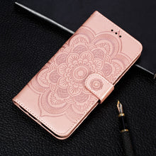 Load image into Gallery viewer, Mandala Embossing Pattern Horizontal Flip Leather Case for iPhone XIR（2019）, with Holder &amp; Card Slots &amp; Wallet &amp; Photo Frame &amp; Lanyard, For iPhone 11
