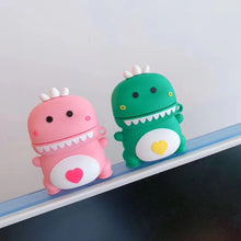 Load image into Gallery viewer, Universal Wireless Couple Green Pink Dinosaur Bluetooth Headphone Holder for Apple AirPods 1 / 2