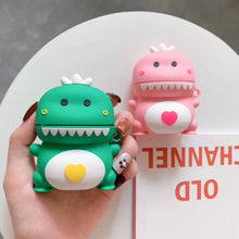 Load image into Gallery viewer, Universal Wireless Couple Green Pink Dinosaur Bluetooth Headphone Holder for Apple AirPods 1 / 2