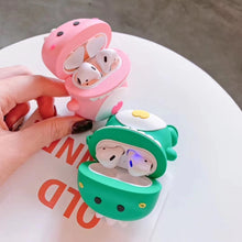 Load image into Gallery viewer, Universal Wireless Couple Green Pink Dinosaur Bluetooth Headphone Holder for Apple AirPods 1 / 2