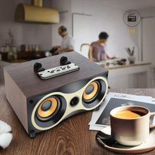 Load image into Gallery viewer, Portable Wooden Wireless Speaker Subwoofer Stero Radio FM Desktop Bluetooth Speakers