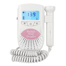 Load image into Gallery viewer, FD-100 Digital Fetal Doppler Ultrasound Sound Baby Heartbeat Detector Monitor LED Digital Prenatal Pocket Fetal Doppler Stethoscope (Pink), FD-100  (Pink)