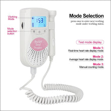 Load image into Gallery viewer, FD-100 Digital Fetal Doppler Ultrasound Sound Baby Heartbeat Detector Monitor LED Digital Prenatal Pocket Fetal Doppler Stethoscope (Pink), FD-100  (Pink)