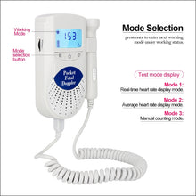 Load image into Gallery viewer, FD-100 Digital Fetal Doppler Ultrasound Sound Baby Heartbeat Detector Monitor LED Digital Prenatal Pocket Fetal Doppler Stethoscope, FD-100   (Blue)