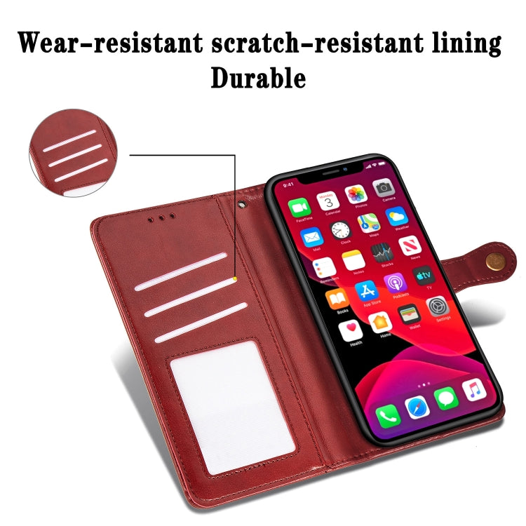 Retro Solid Color Leather Buckle Mobile Phone Protection Leather Case with Photo Frame & Card Slot & Wallet & Bracket Function for  iPhone XIR（2019）, For iPhone 11
