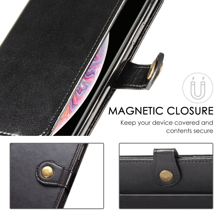 Retro Solid Color Leather Buckle Mobile Phone Protection Leather Case with Photo Frame & Card Slot & Wallet & Bracket Function for  iPhone XIR（2019）, For iPhone 11