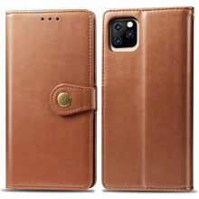 Load image into Gallery viewer, Retro Solid Color Leather Buckle Mobile Phone Protection Leather Case with Photo Frame &amp; Card Slot &amp; Wallet &amp; Bracket Function for  iPhone XIR（2019）, For iPhone 11