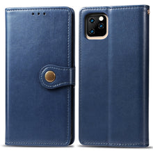 Load image into Gallery viewer, Retro Solid Color Leather Buckle Mobile Phone Protection Leather Case with Photo Frame &amp; Card Slot &amp; Wallet &amp; Bracket Function for  iPhone XIR（2019）, For iPhone 11