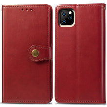 Load image into Gallery viewer, Retro Solid Color Leather Buckle Mobile Phone Protection Leather Case with Photo Frame &amp; Card Slot &amp; Wallet &amp; Bracket Function for  iPhone XIR（2019）, For iPhone 11