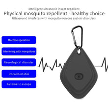 Load image into Gallery viewer, Outdoor Mosquito Repellent Portable Ultrasonic Insect Repellent Insecticide USB Charging Intelligent Frequency Conversion, Black, White