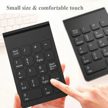 Load image into Gallery viewer, 18 Keys 2.4GHz Mini USB Numeric Keypad, Wireless Black