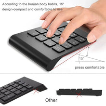 Load image into Gallery viewer, 18 Keys 2.4GHz Mini USB Numeric Keypad, Wireless Black