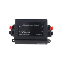 Load image into Gallery viewer, 3 Key RF Wireless 12-24V LED Dimmer Controller for SMD 3528 SMD 5050 Single Color 12v Led Strip Iight,DC 12v 96w/24v 192w