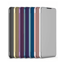 Load image into Gallery viewer, Plating Mirror Left and Right Flip Cover with Bracket Holster for iPhone XIR 2019, For iPhone 11