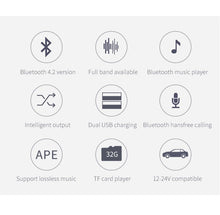 Load image into Gallery viewer, BC41 Multi-Functional MP3 Player, Bluetooth Receiver, USB Charger, Automobile Cigarette Lighter, BC41