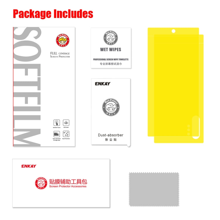 ENKAY Hat-Prince 0.1mm 3D Full Screen Protector Explosion-proof Hydrogel Film Front + Back for