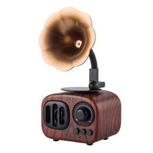 Load image into Gallery viewer, Retro Wood Portable Mini Bluetooth Speaker Wireless Loudspeaker Outdoor Speaker Sound System TF FM Radio Music Subwoofer