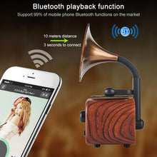 Load image into Gallery viewer, Retro Wood Portable Mini Bluetooth Speaker Wireless Loudspeaker Outdoor Speaker Sound System TF FM Radio Music Subwoofer