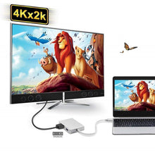 Load image into Gallery viewer, 4 in 1 USB 3.1 USB C Type C to HDMI VGA DVI USB 3.0 Adapter Cable for Laptop Apple Macbook Google Chromebook Pixel, USB3.0+HDMI+VGA+DVI to Type-C