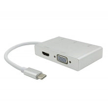 Load image into Gallery viewer, USB C to HDMI VGA USB Hub Adapter 5 in 1 USB 3.1 Converter for Laptop for MacBook,ChromeBook Pixel,Huawei MateBook, HDMI+VGA+3xUSB3.0 to Type-C