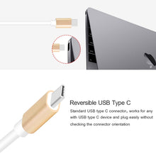 Load image into Gallery viewer, USB Type C to VGA 3-in-1 Hub Adapter supports USB Type C tablets and laptops for Macbook Pro / Google ChromeBook, VGA+USB3.0 to Type-C Gold, VGA+USB3.0 to Type-C Silver