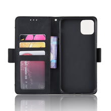 Load image into Gallery viewer, Wallet Style Skin Feel Calf Pattern Leather Case For iPhone XIR 2019 ,with Separate Card Slot, For iPhone 11