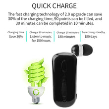 Load image into Gallery viewer, K36 Stereo Wireless Bluetooth Headset Calls Remind Vibration Wear Clip Driver Auriculares Earphone