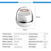 Load image into Gallery viewer, Duosi DY-103 USB Rechargeble Electric Facial Cleansing Brush Waterproof Face Deep Pore Cleaning Massager Exfoliator Oil Dirt Blackhead Remove