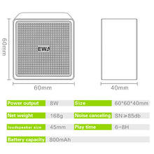 Load image into Gallery viewer, EWA A105 High Hidelity Bluetooth Speaker, Small Size High  Power Bass, TWS Bluetooth Technology Support TF