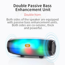 Load image into Gallery viewer, T&amp;G TG165 5W*2 Portable Wireless Speaker Speaker With Dancing LED Flashing Light Mp3 AUX USB FM Radio Stereo Subwoofer