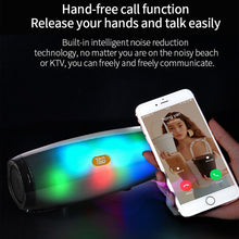 Load image into Gallery viewer, T&amp;G TG165 5W*2 Portable Wireless Speaker Speaker With Dancing LED Flashing Light Mp3 AUX USB FM Radio Stereo Subwoofer