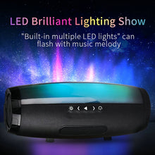 Load image into Gallery viewer, T&amp;G TG165 5W*2 Portable Wireless Speaker Speaker With Dancing LED Flashing Light Mp3 AUX USB FM Radio Stereo Subwoofer