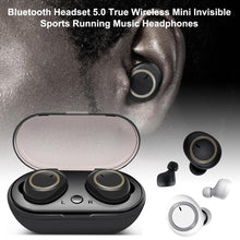 Load image into Gallery viewer, TWS-A1 Bluetooth Headset 5.0 True Wireless Mini Invisible Sports Running Music Earphones With Charging Box Mic