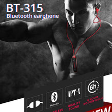 Load image into Gallery viewer, BT315 Sport Bluetooth Headset Wireless Stereo Earphone Bluetooth 4.1 Earpiece With Mic Sport Bass Magnetic Necklace Earpiece