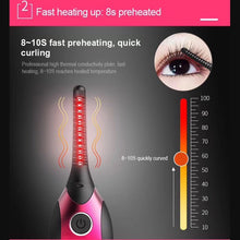 Load image into Gallery viewer, Duosi DY-102 Portable Pen Style Heated Long-Lasting Electric Ironing   Eyelash Curler USB Rechargeable Electric Heated Makeup   Curling Clip