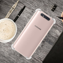 Load image into Gallery viewer, For Samsung Galaxy A80 / A90 Four-Corner Anti-Drop Ultra-Thin Transparent TPU Phone Case