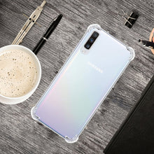 Load image into Gallery viewer, For Galaxy A50 Four-Corner Anti-Drop Ultra-Thin Transparent TPU Phone Case