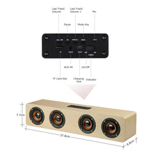 Load image into Gallery viewer, W8 Bluetooth 4.2 Speaker Four Louderspeakers Super Bass Subwoofer with Mic 3.5mm Support TF Card
