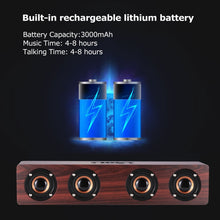 Load image into Gallery viewer, W8 Bluetooth 4.2 Speaker Four Louderspeakers Super Bass Subwoofer with Mic 3.5mm Support TF Card