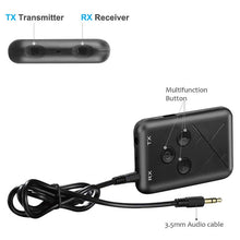 Load image into Gallery viewer, JDEX-TX10 Wireless 2-in-1 3.5mm Bluetooth 4.2 Audio Receiver And Transmitter Adapter