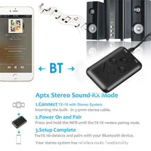 Load image into Gallery viewer, JDEX-TX10 Wireless 2-in-1 3.5mm Bluetooth 4.2 Audio Receiver And Transmitter Adapter