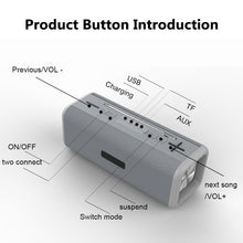 Load image into Gallery viewer, T9 Wireless Bluetooth 4.2 Speaker 10W Portable Sound Box FM Digital Radio 3D Surround Stereo, Support Handsfree &amp; TF &amp; AUX