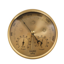 Load image into Gallery viewer, THB9392  Wall Mounted Digital Thermometer Hygrometer Household High Accuracy Pressure Gauge Air Weather Instrument Barometer, THB9392 (Gold), THB9392 132mm