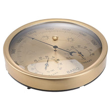 Load image into Gallery viewer, THB9392  Wall Mounted Digital Thermometer Hygrometer Household High Accuracy Pressure Gauge Air Weather Instrument Barometer, THB9392 (Gold), THB9392 132mm