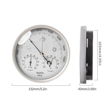 Load image into Gallery viewer, THB9392  Wall Mounted Digital Thermometer Hygrometer Household High Accuracy Pressure Gauge Air Weather Instrument Barometer, THB9392 (Gold), THB9392 132mm